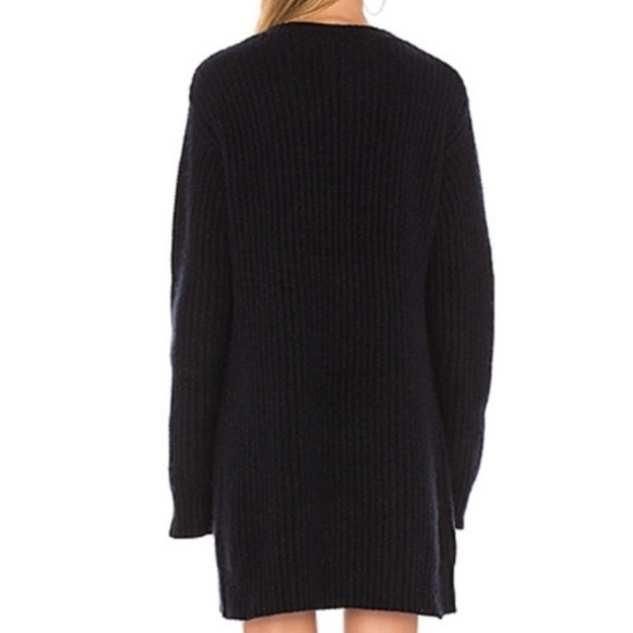 Rails Nicole Cashmere Sweater Dress Cashmere Velvet Lace-Up Chunky Knit Size L - Picture 9 of 16